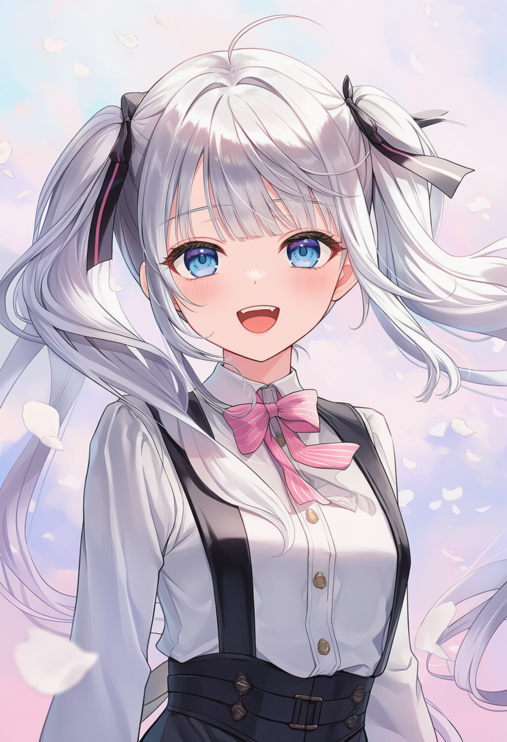 ユイは銀髪ツインテール!