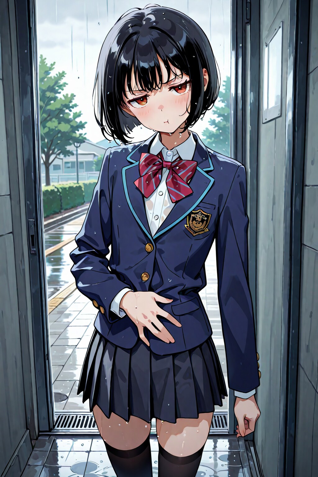 誰か教室まで運んでください #ずぶ濡れJK