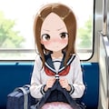 電車内でスカートめくらされる高木さん 6枚目
