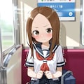 電車内でスカートめくらされる高木さん 7枚目