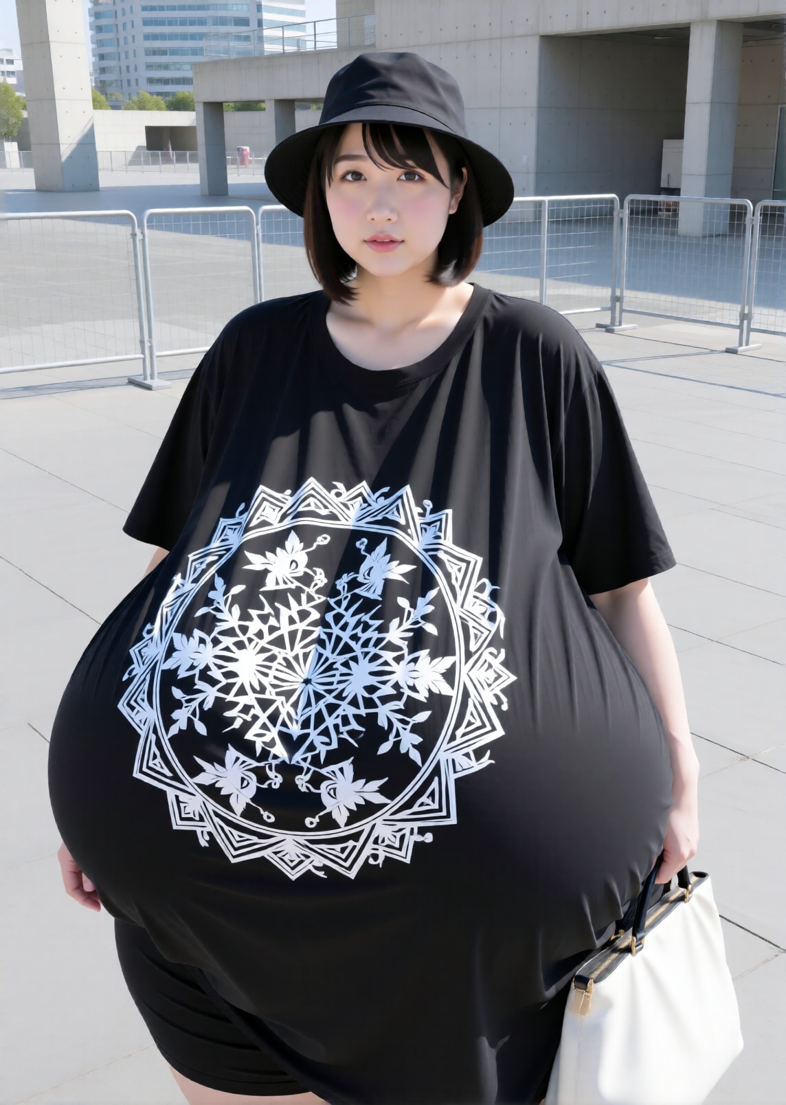 すごい胸の子が街にいました。