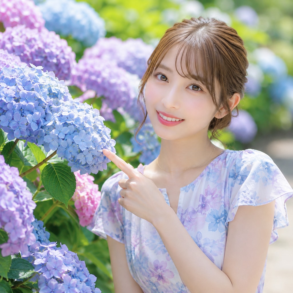 ポートレート（紫陽花）