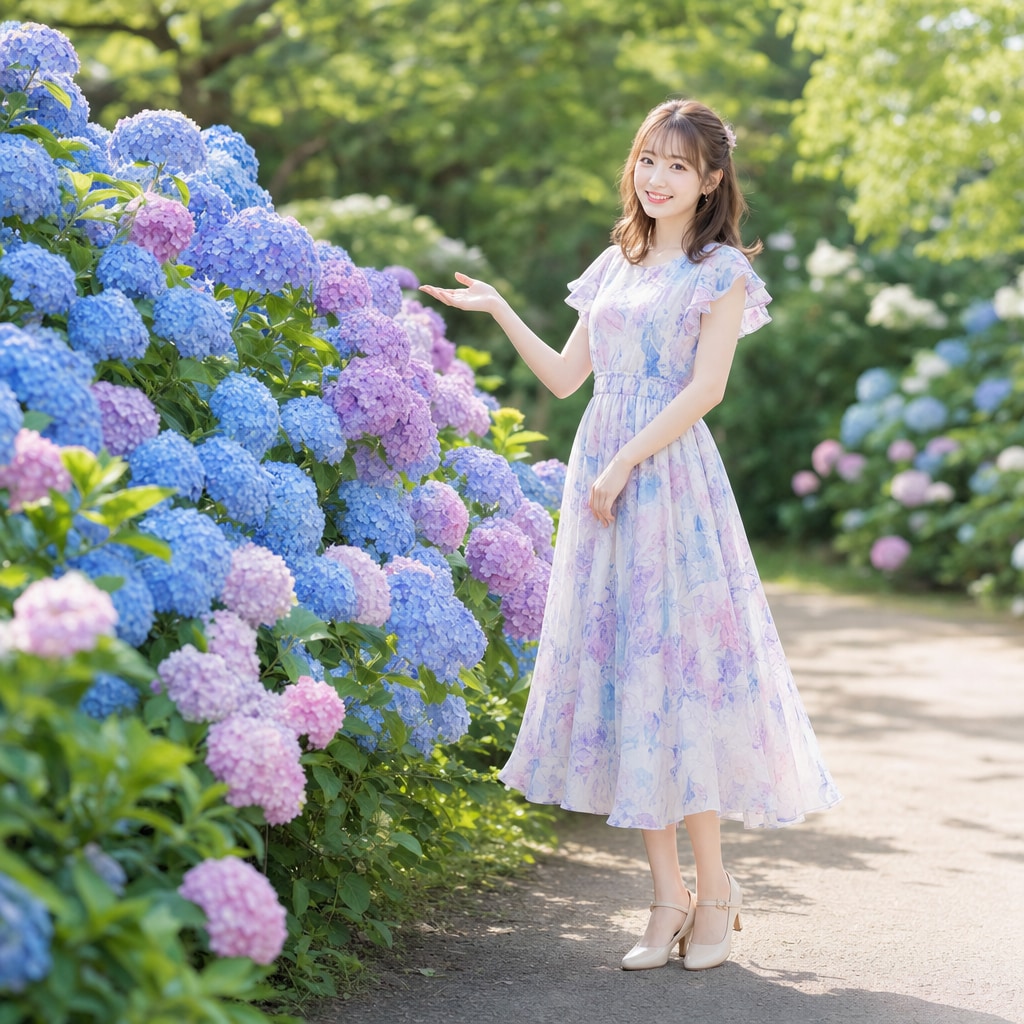 ポートレート（紫陽花）
