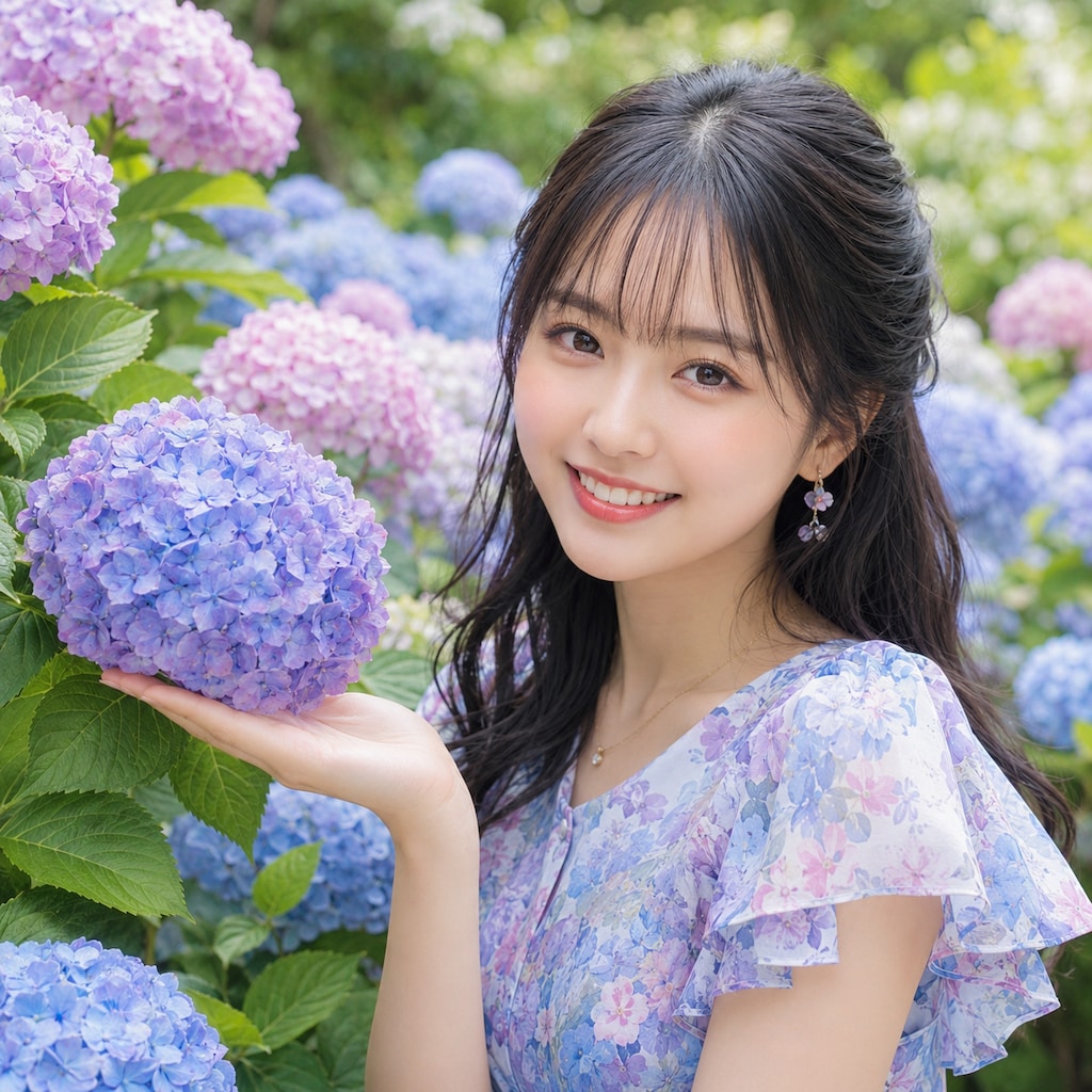ポートレート（紫陽花）