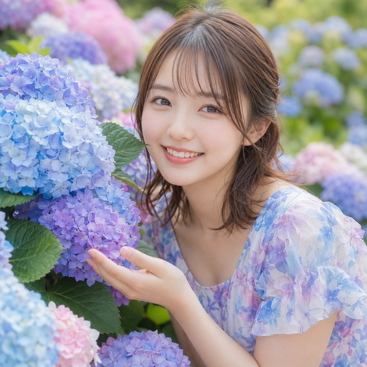 ポートレート（紫陽花）