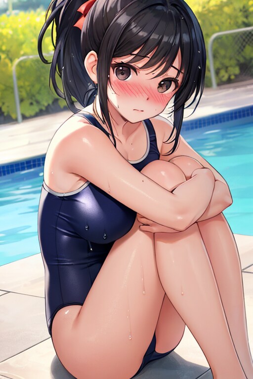 三角座りってエロいよね♪