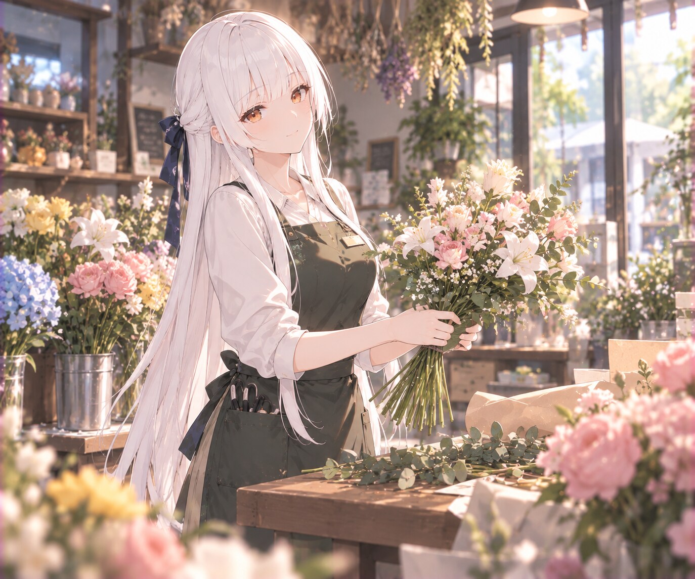 花屋なカスミ姉 | の人気AIイラスト・グラビア