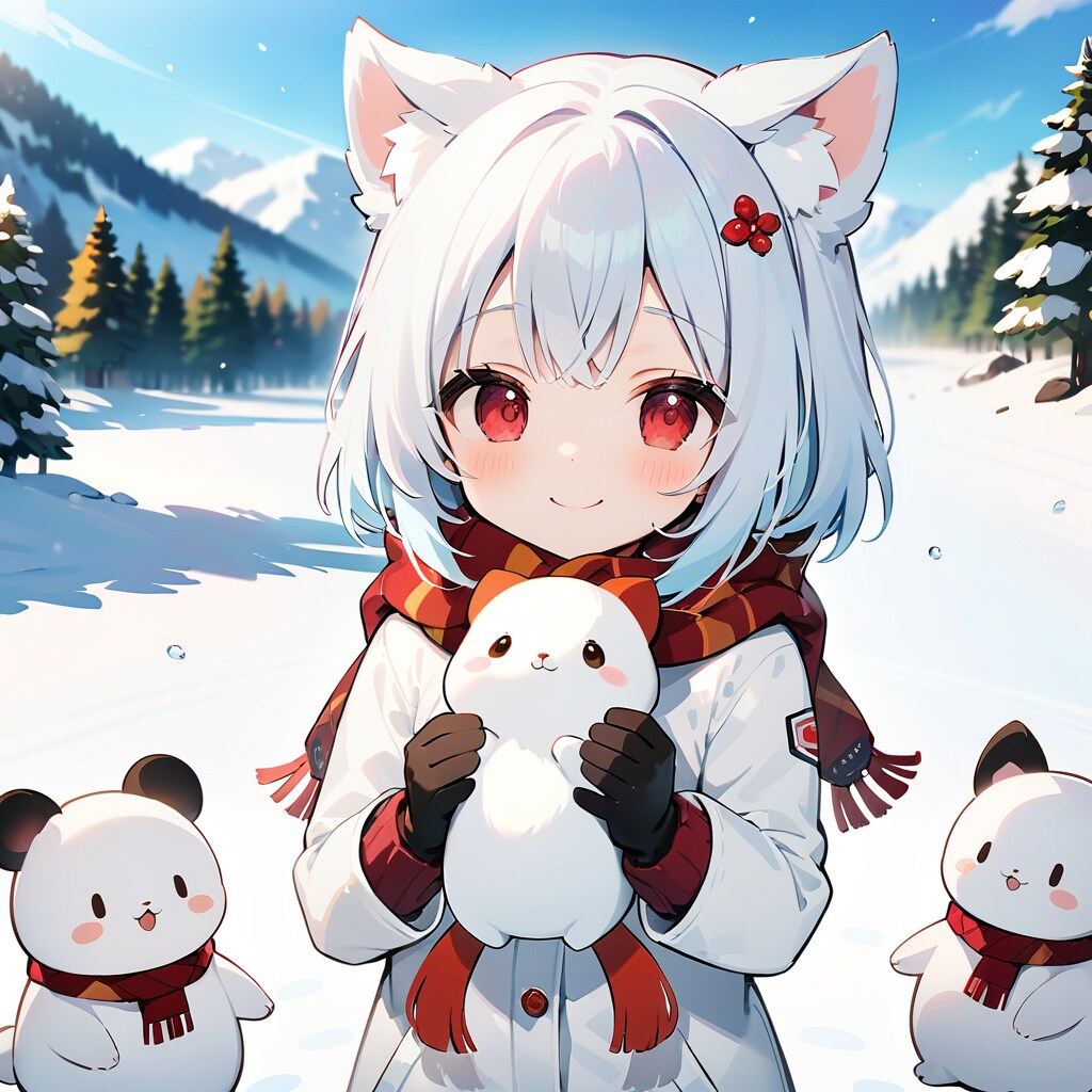 精霊と戯れる少女