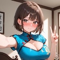 自撮りちゃん　～チャイナドレスに挑戦～ 3枚目