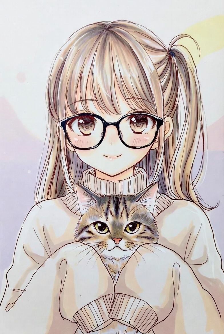 Grokちゃんと猫 | の人気AIイラスト・グラビア