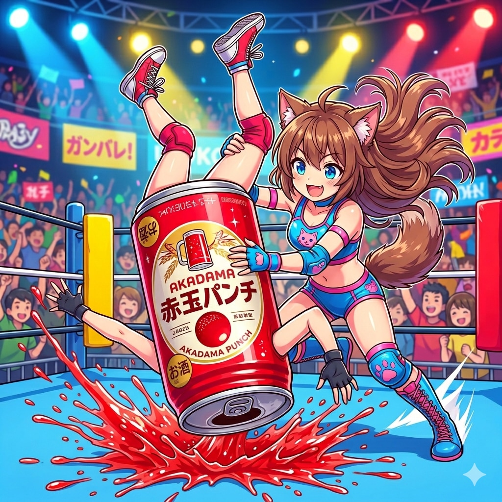 プロレス技を掛けられる赤玉パンチ | の人気AIイラスト・グラビア