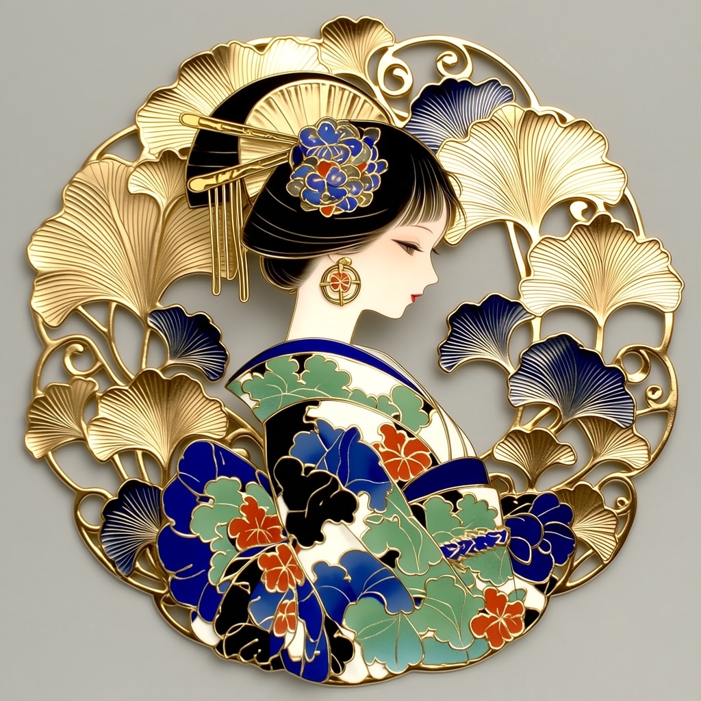 七宝焼きブローチ