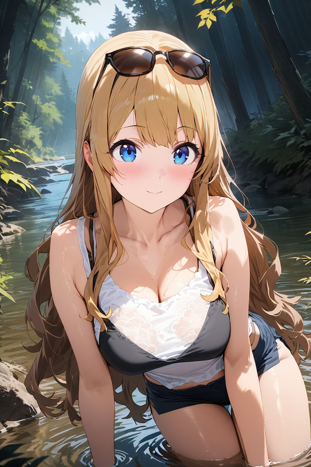 川に浸かる | の人気AIイラスト・グラビア