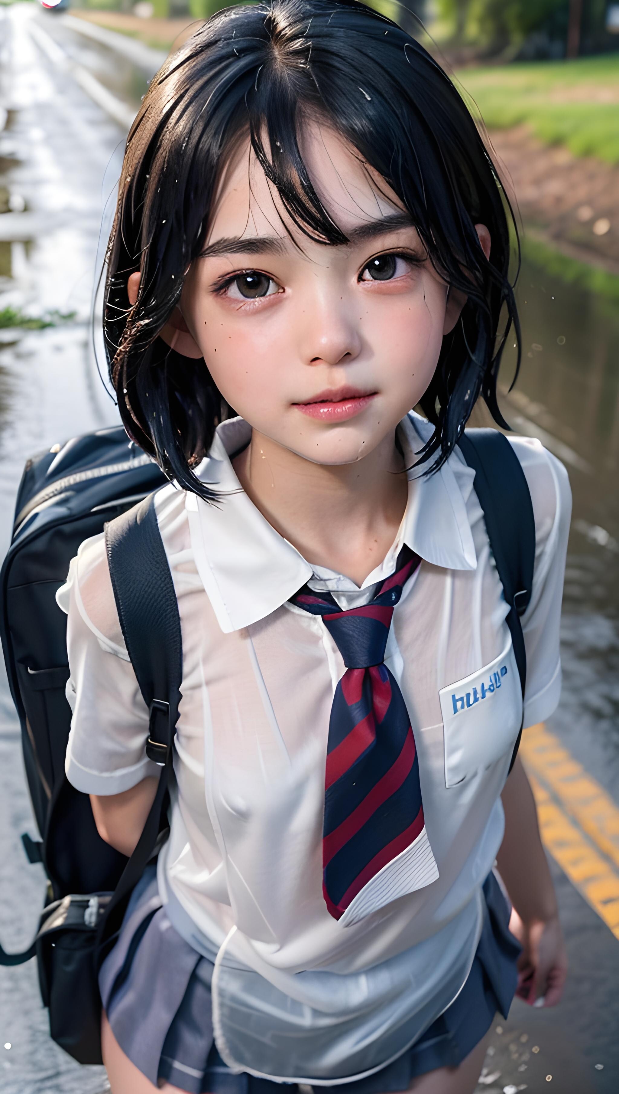 雨の帰り道