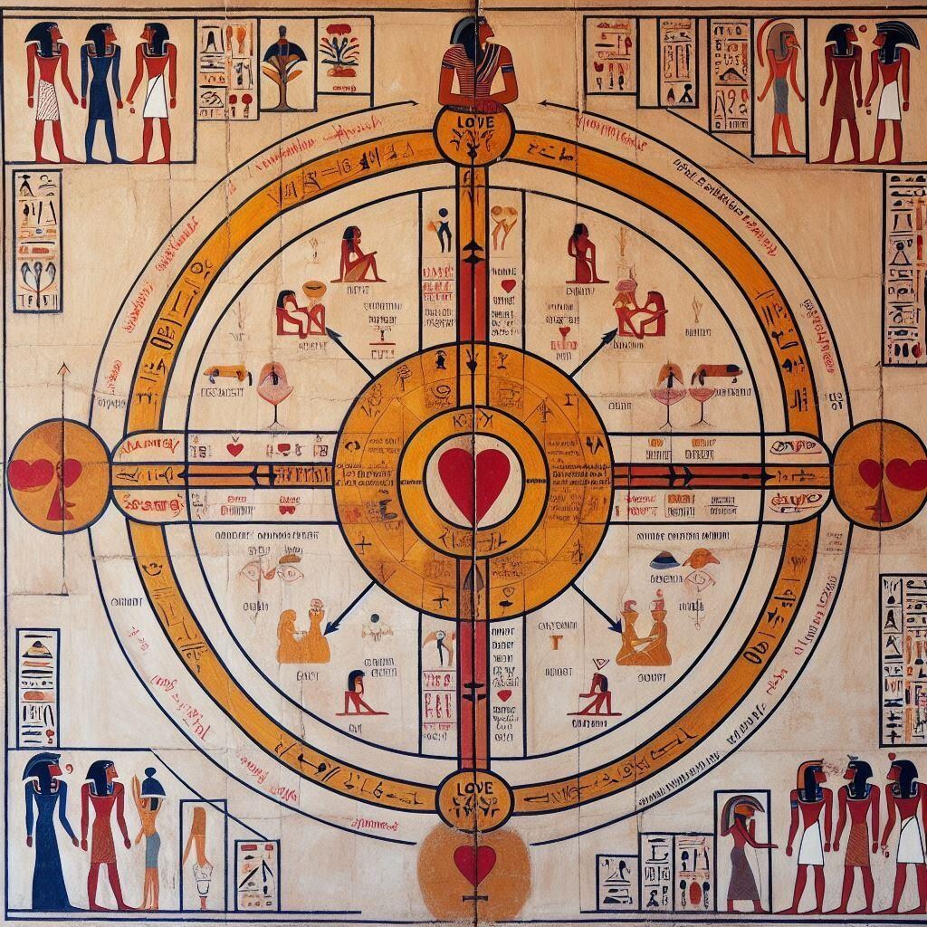 エジプトの壁画の恋愛相関図
