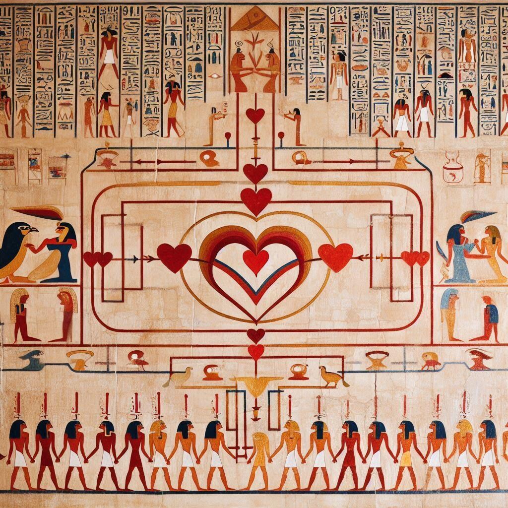 エジプトの壁画の恋愛相関図