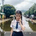 雨濡れ女子集① 12枚目