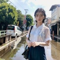 雨濡れ女子集① 2枚目