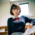 勉強中JKのスカートの中を盗撮 2枚目