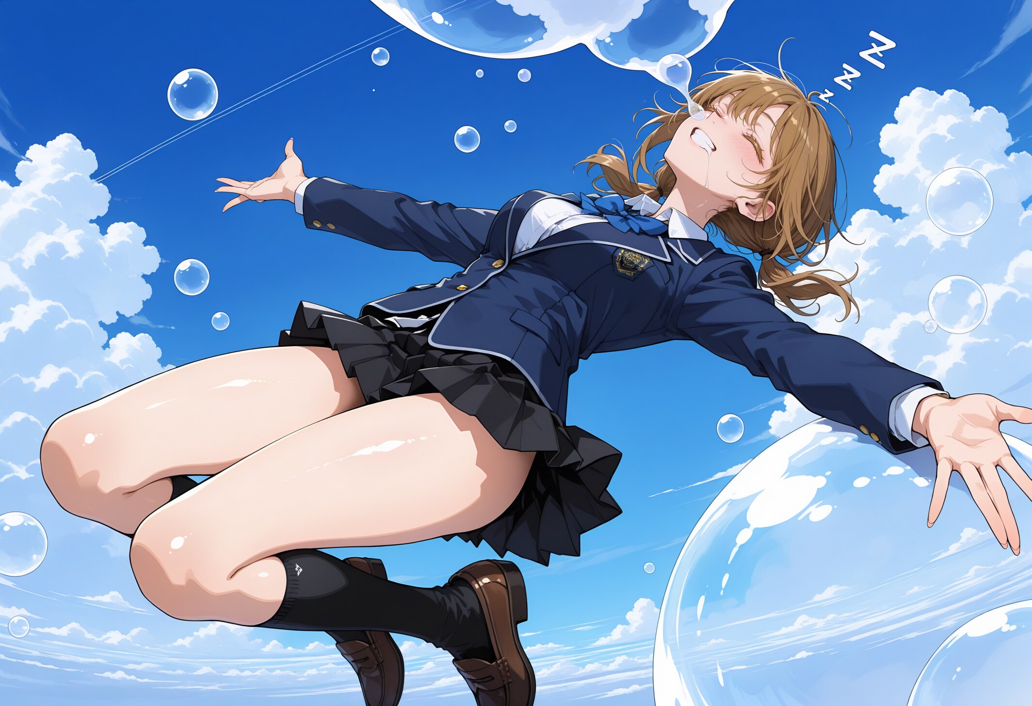 鼻ちょうちんで空へ