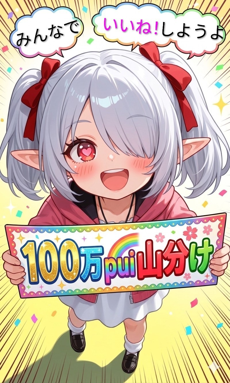 100万pui山分け！応援企画 | の人気AIイラスト・グラビア