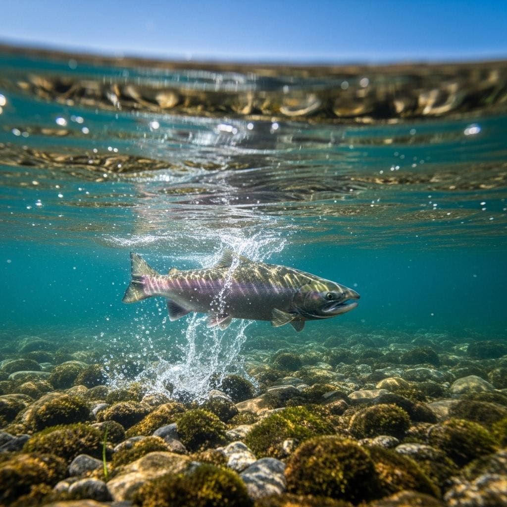 鮭の遡上