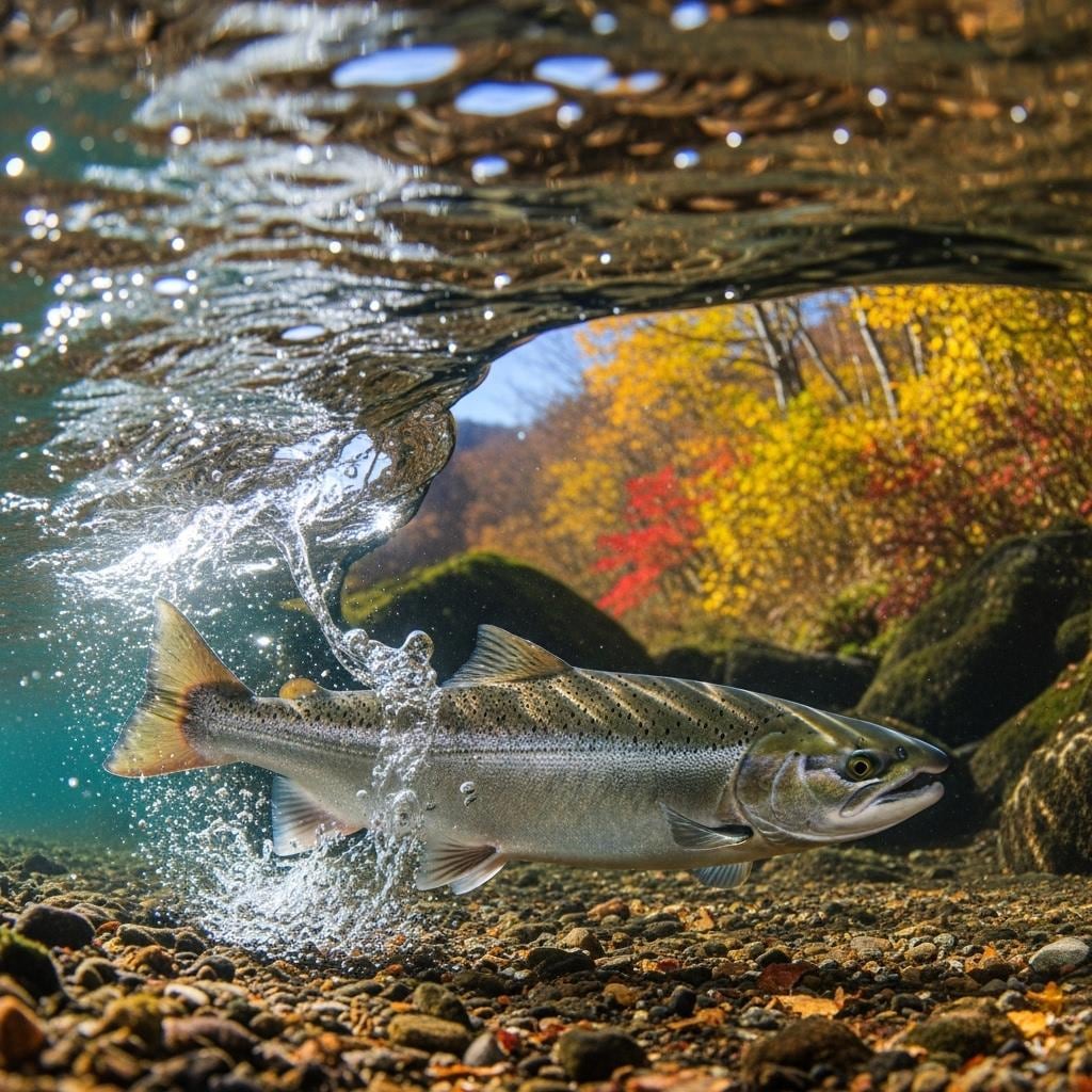 鮭の遡上