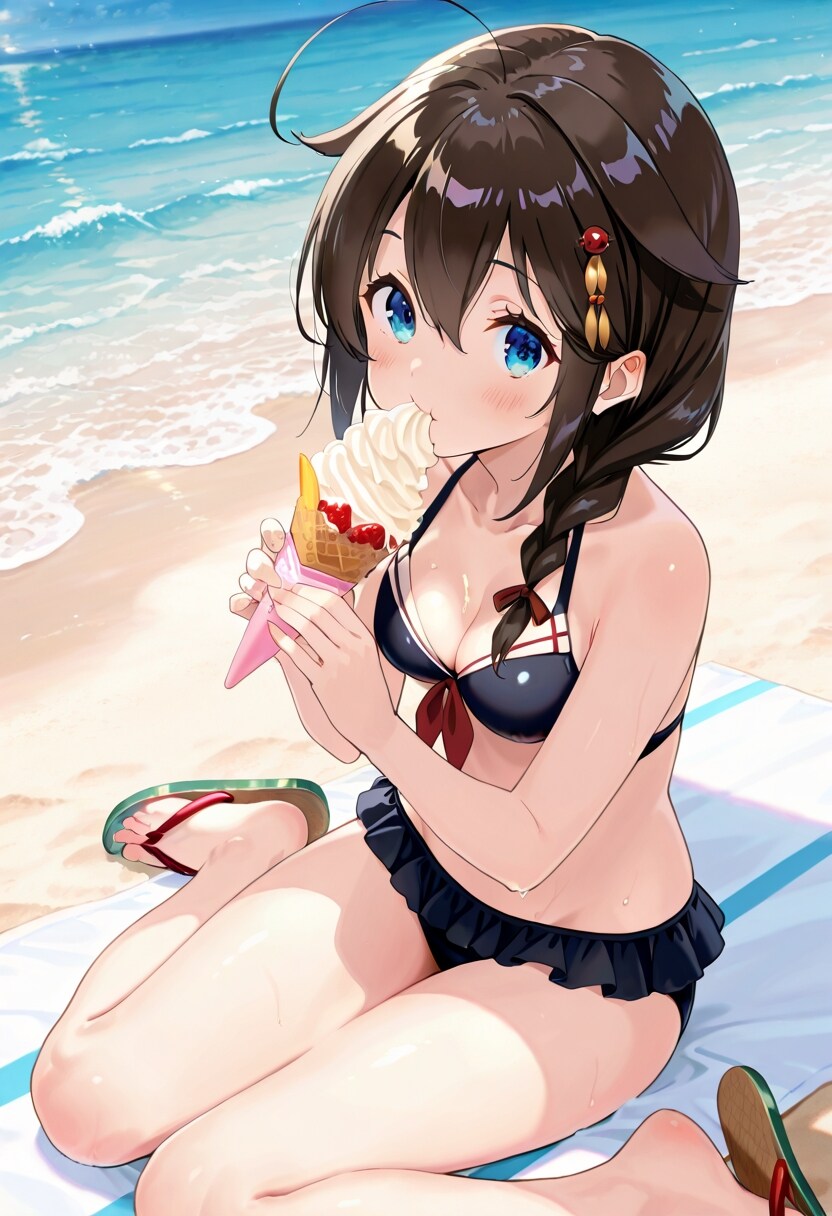 艦これ時雨、ビーチ716