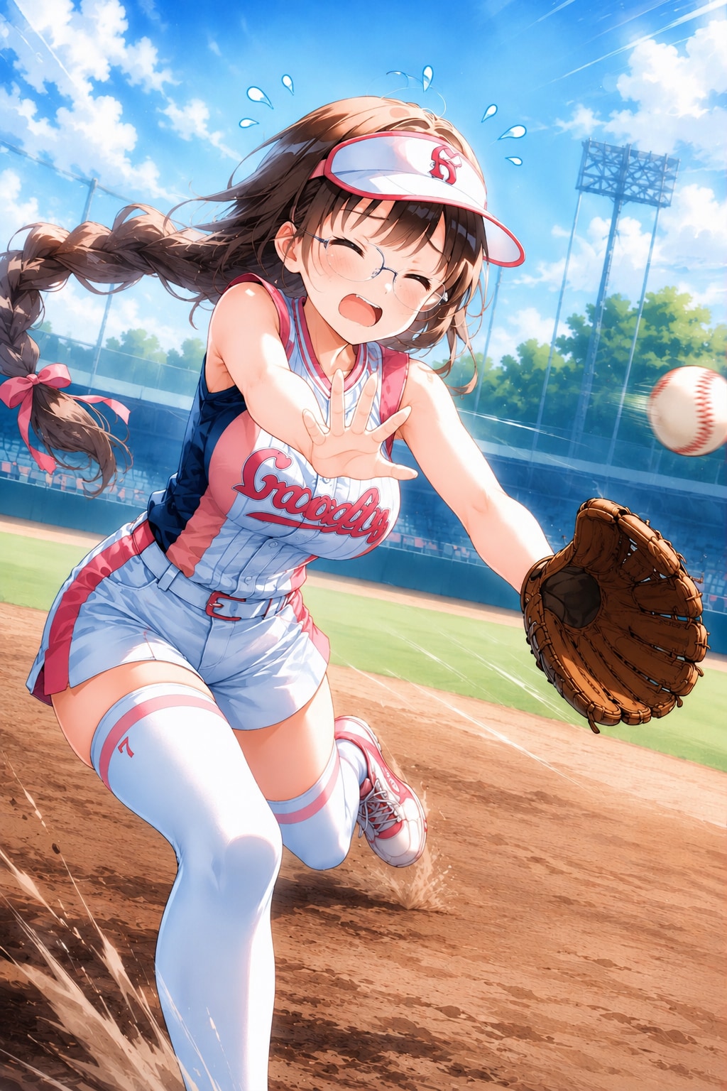 こう見えてソフトボールは得意です(ウソ)