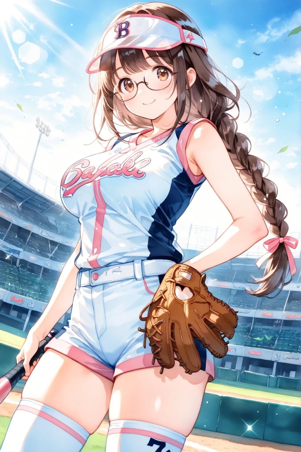 こう見えてソフトボールは得意です(ウソ)