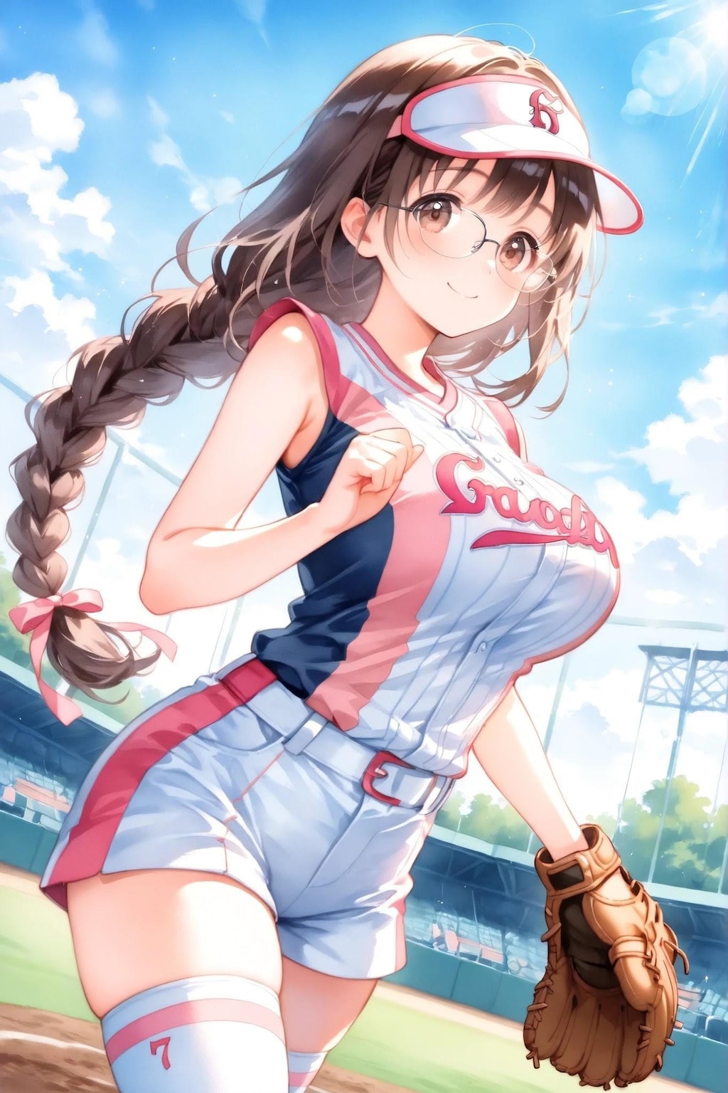 こう見えてソフトボールは得意です(ウソ)