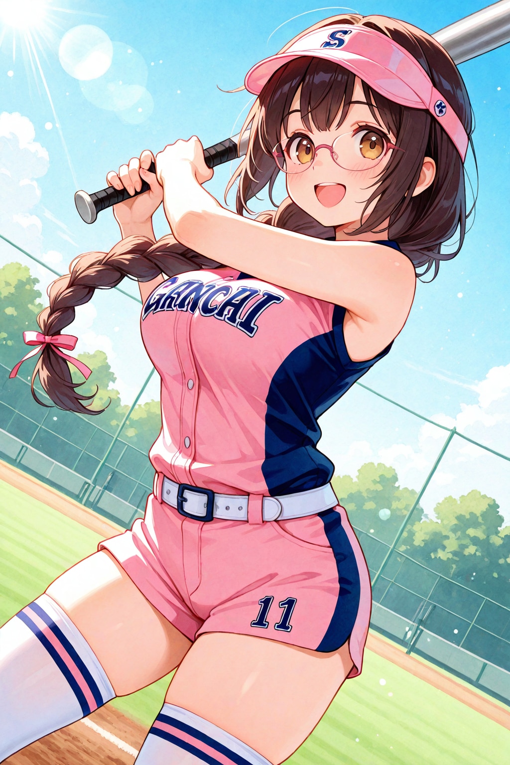 こう見えてソフトボールは得意です(ウソ)