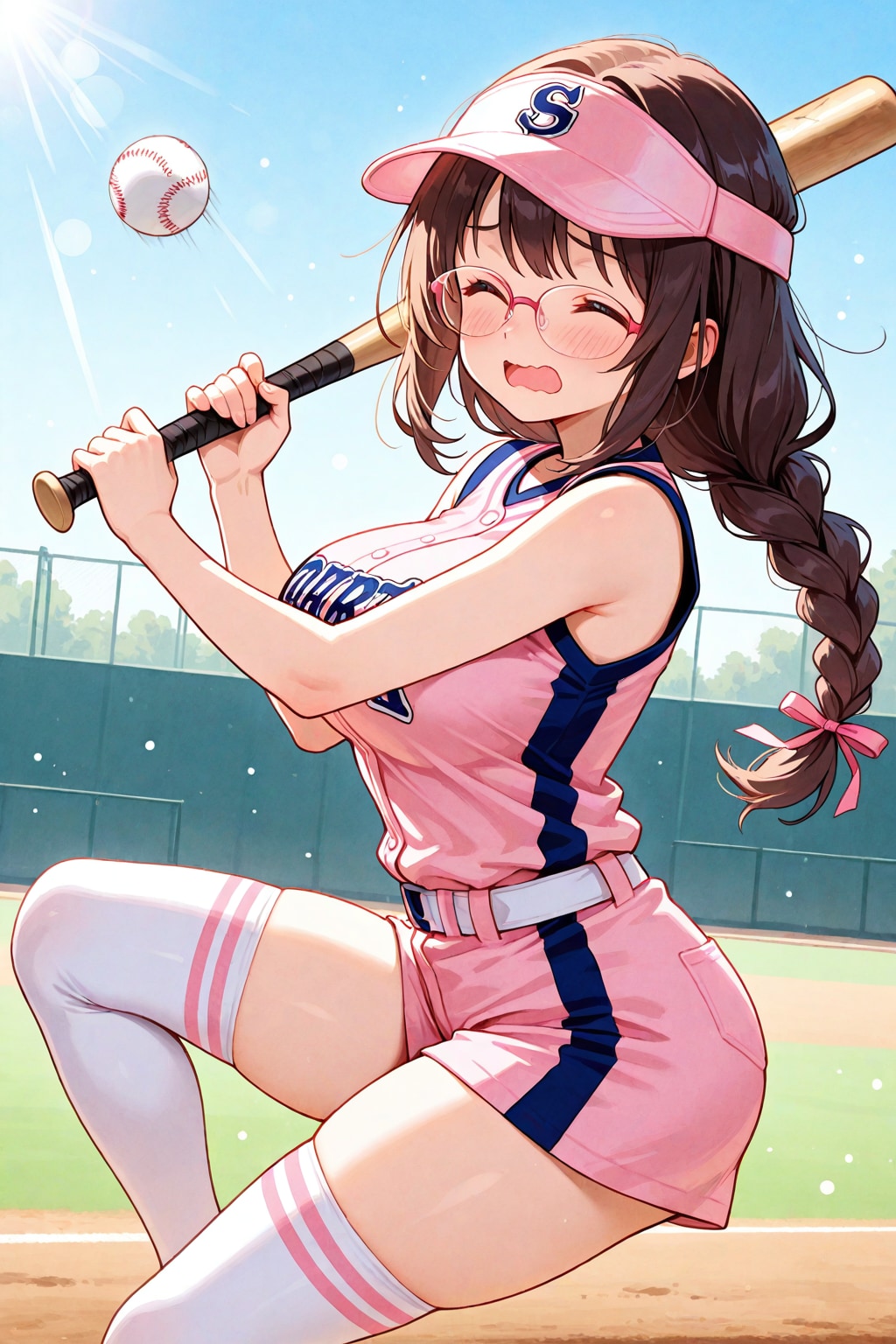 こう見えてソフトボールは得意です(ウソ)