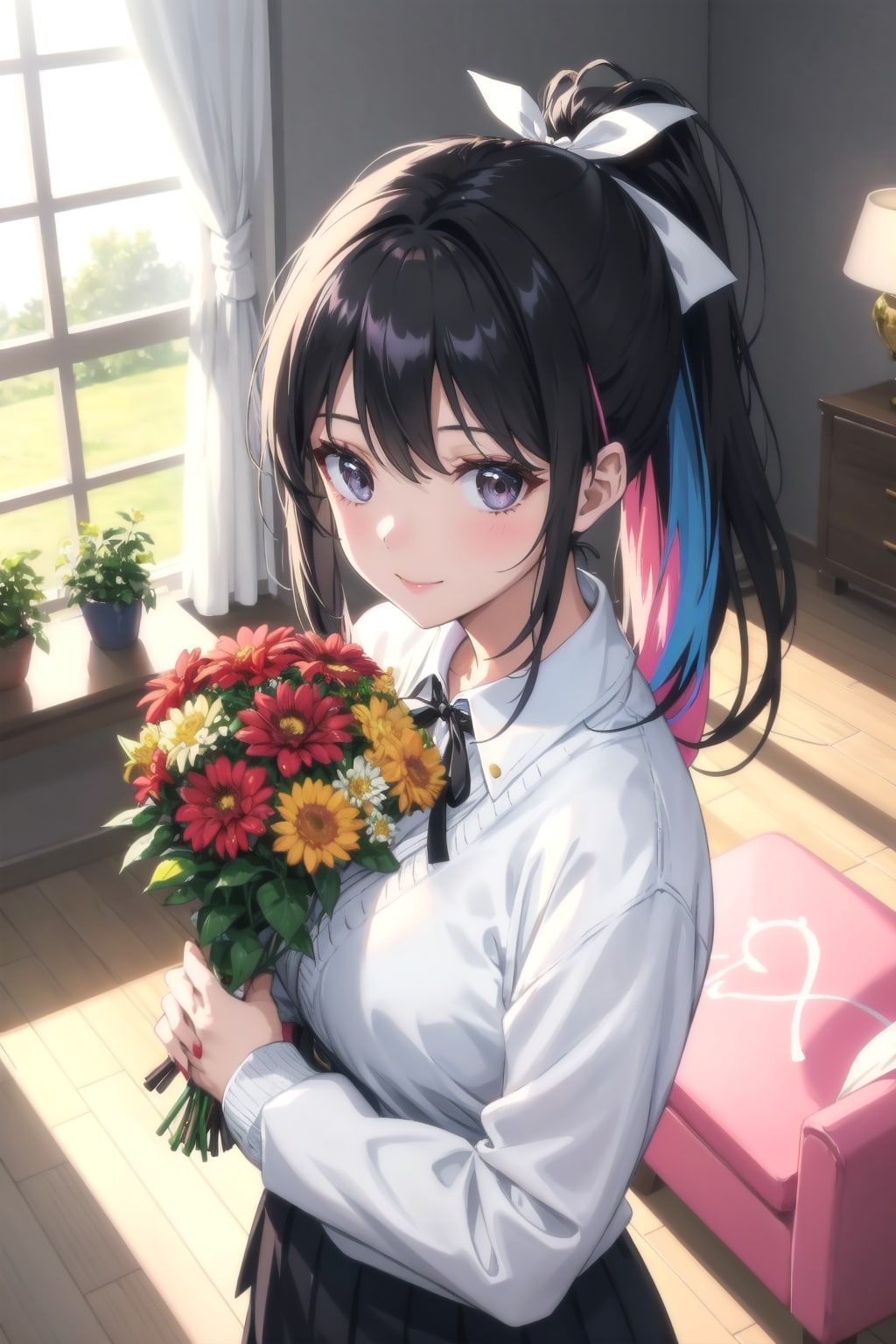 このお花、生けないとね…