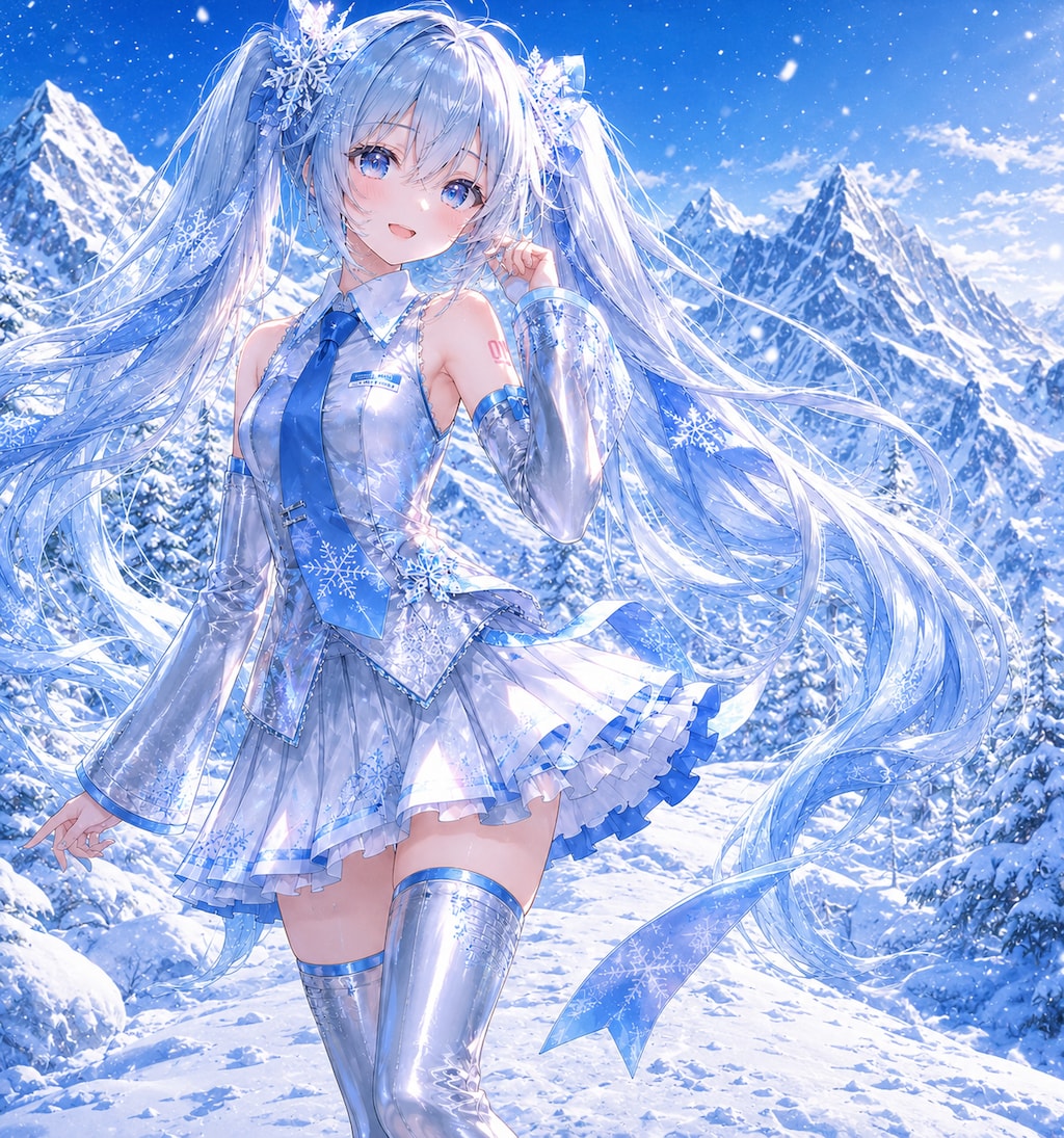 雪の妖精みたいな雪ミク