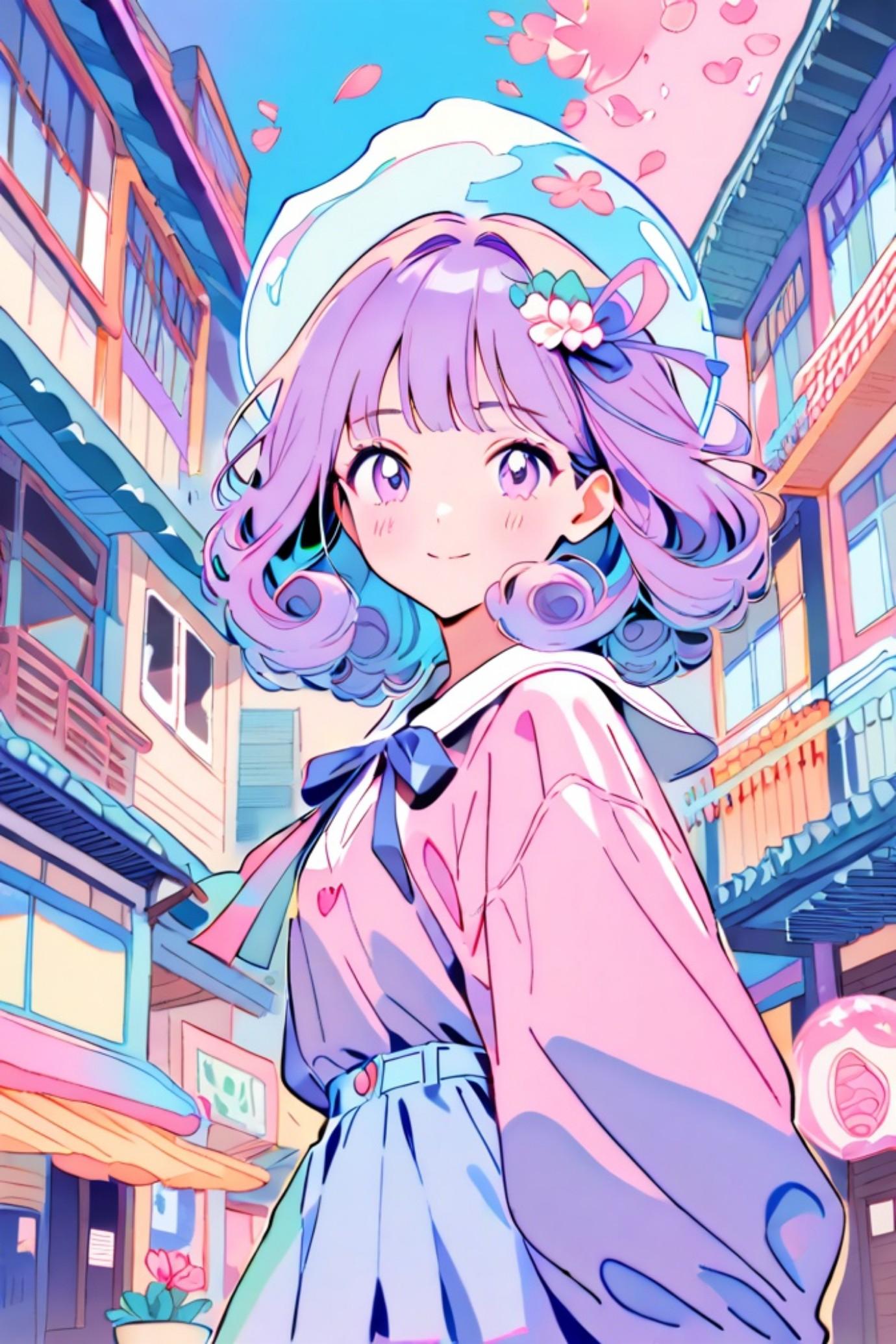 紫髪ちゃん | の人気AIイラスト・グラビア