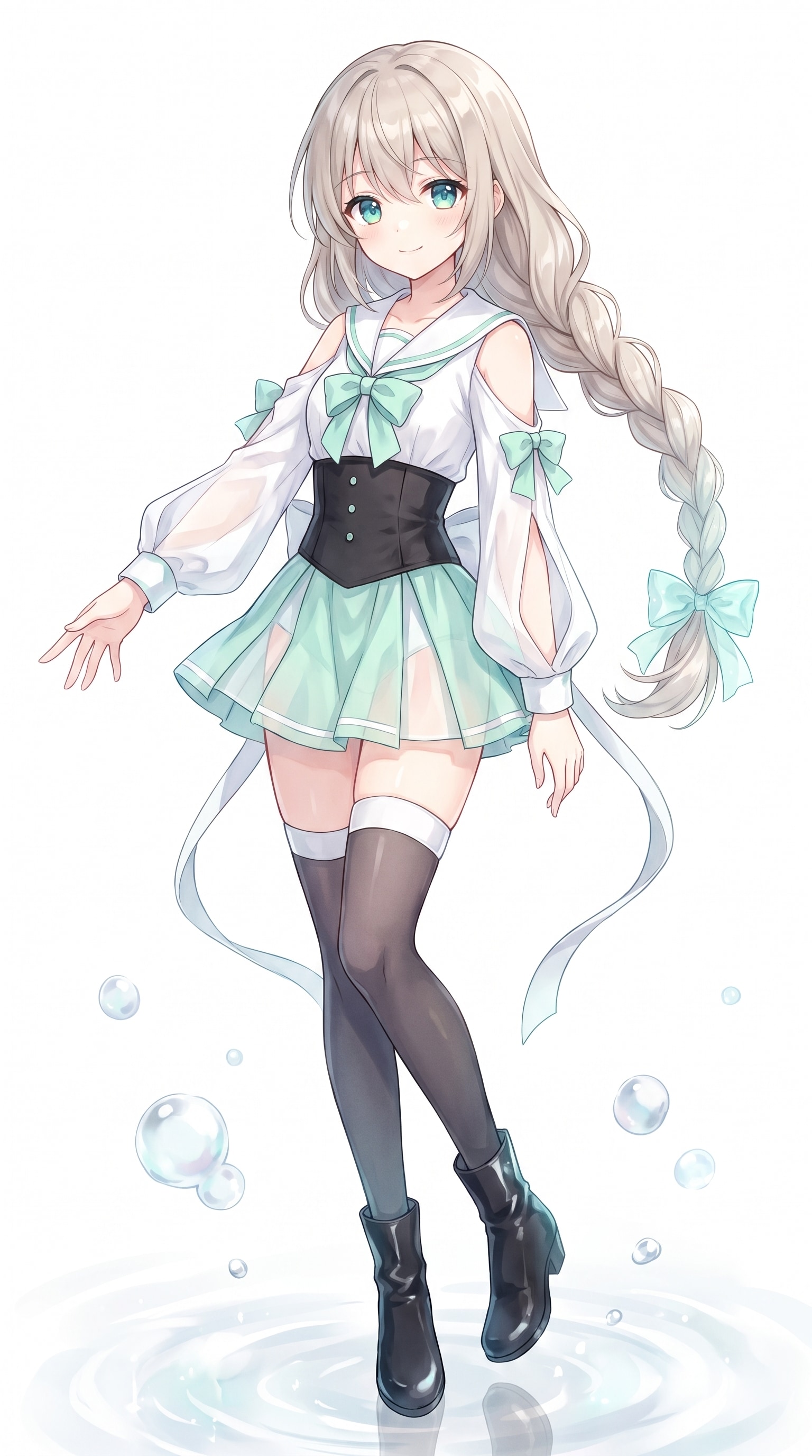 碧眸に舞う薄荷蝶 | の人気AIイラスト・グラビア
