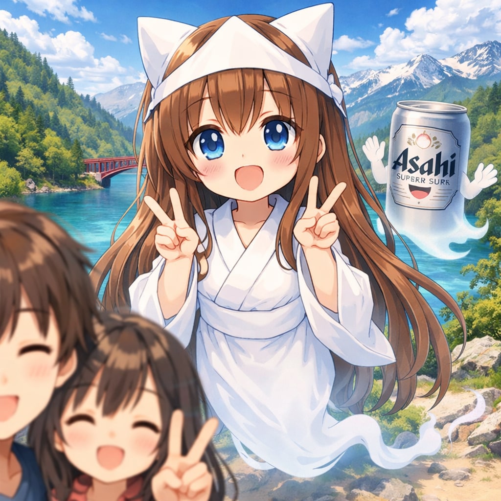 心霊写真の幽霊な小さな女の子