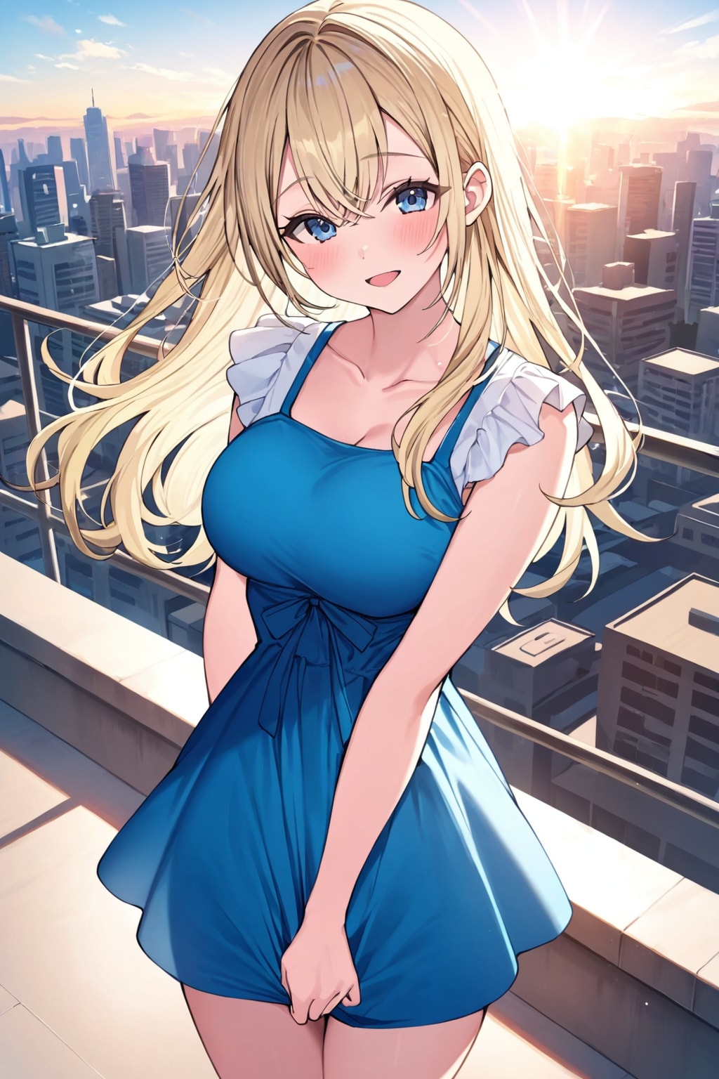 LILACで金髪さんミニワンピ