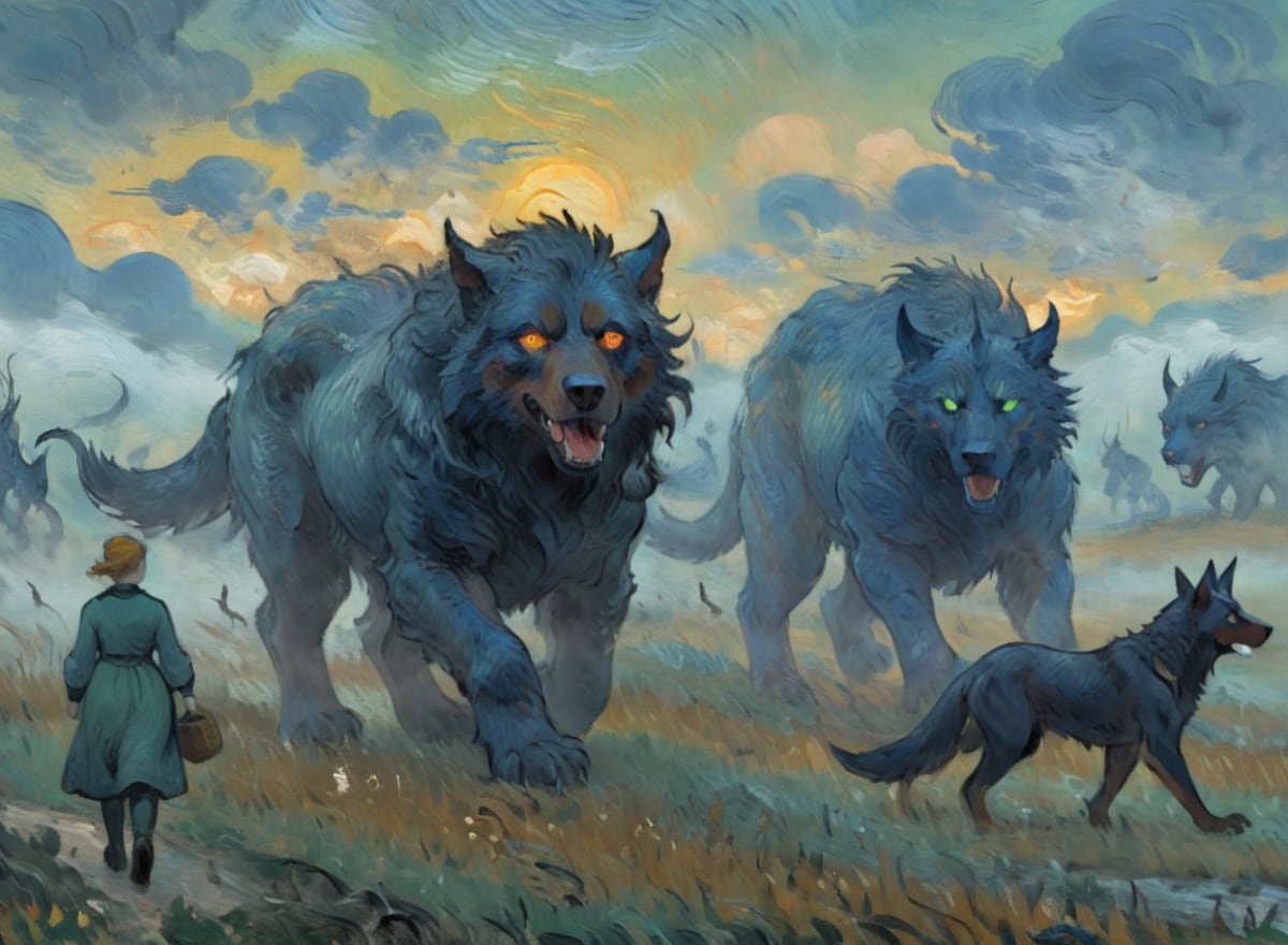 幻獣使いの少女：＃ゴッホスタイル滑り込み | の人気AIイラスト・グラビア