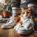 スニーカーと靴下と猫 2枚目