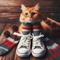 スニーカーと靴下と猫 3枚目