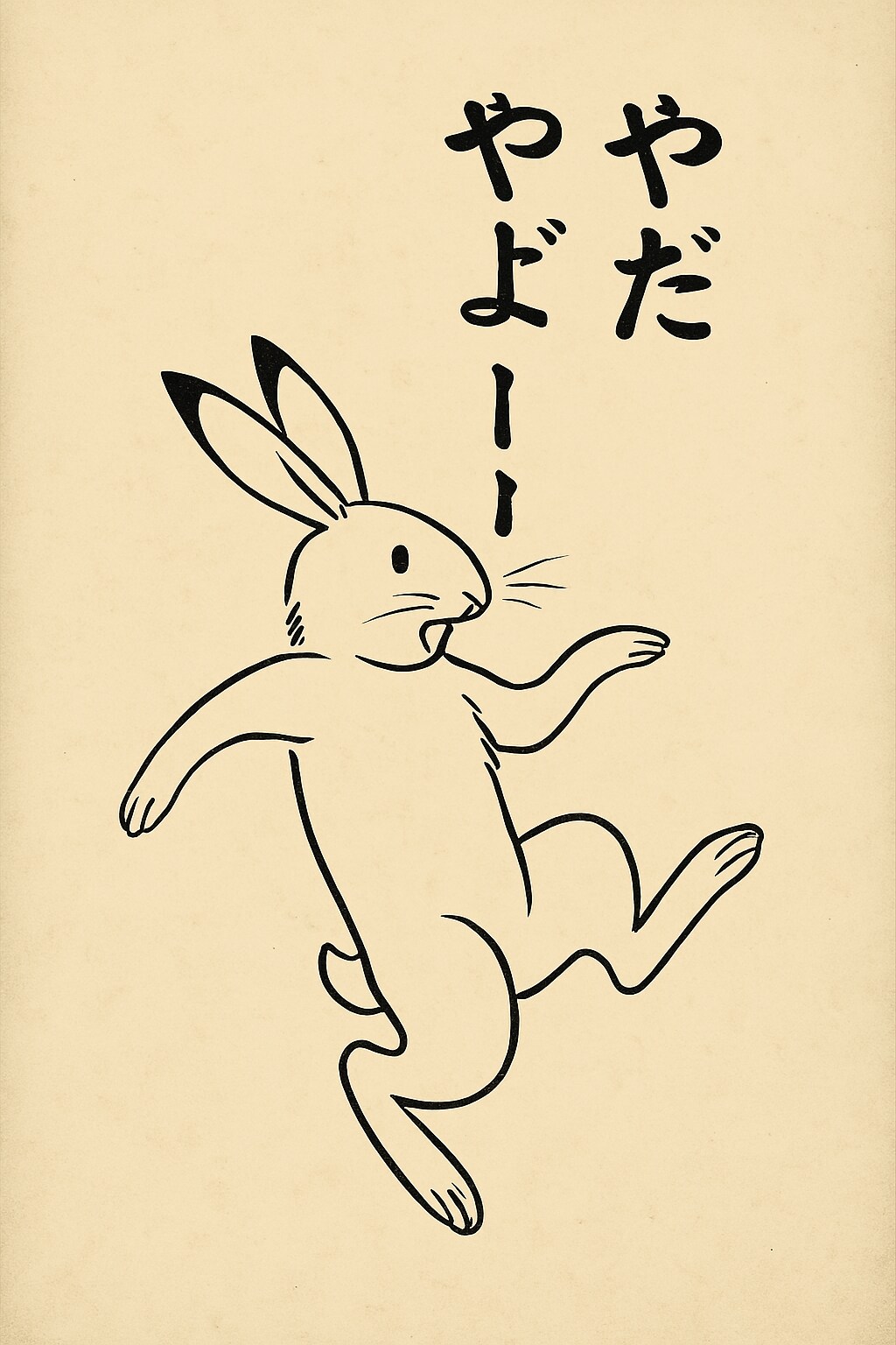 鳥獣戯画風にくにへかえす