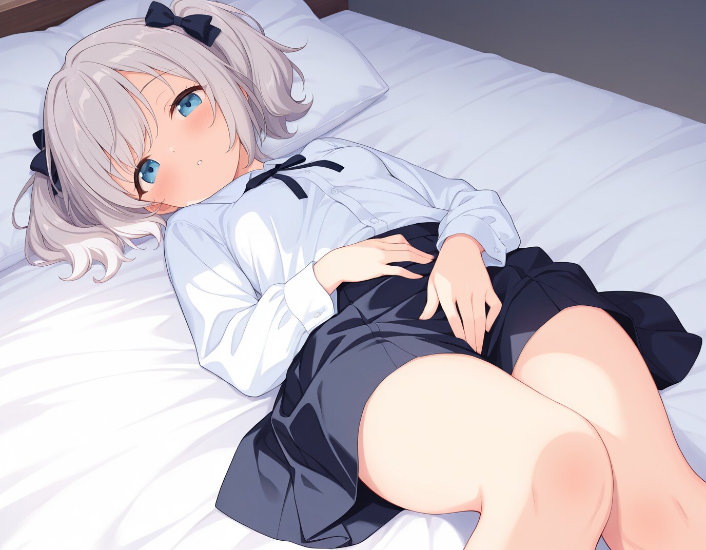 銀髪ツインテ少女