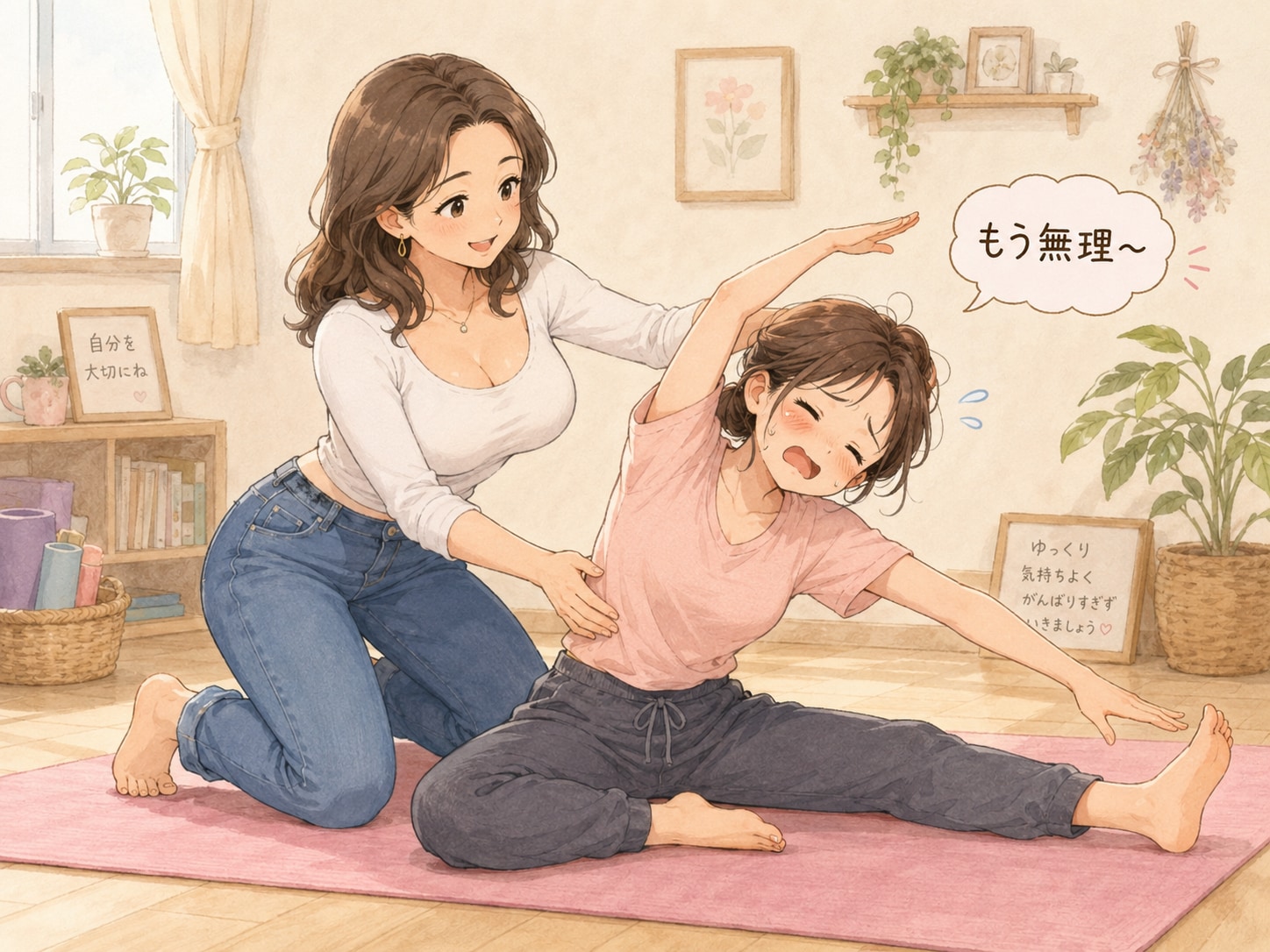 ふたりでストレッチ