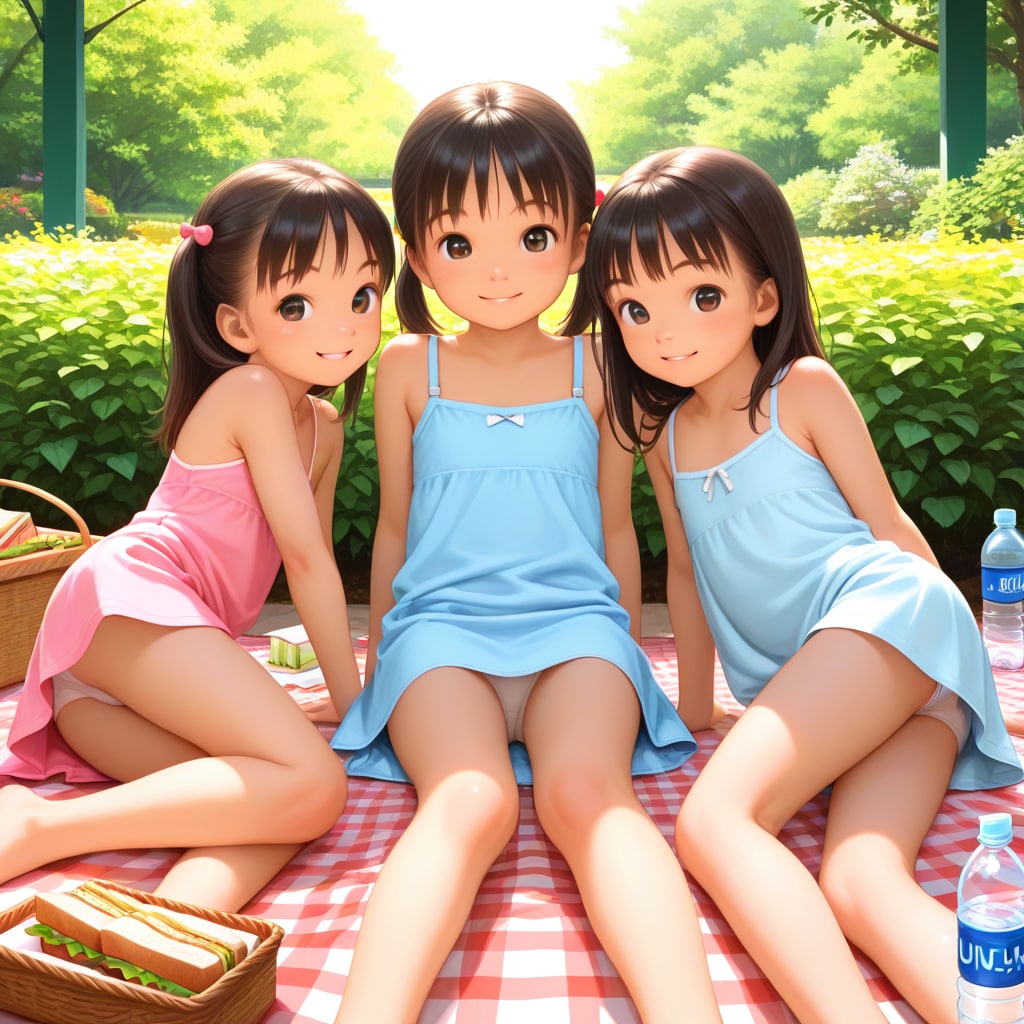 ３人でピクニック