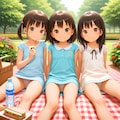 ３人でピクニック 2枚目