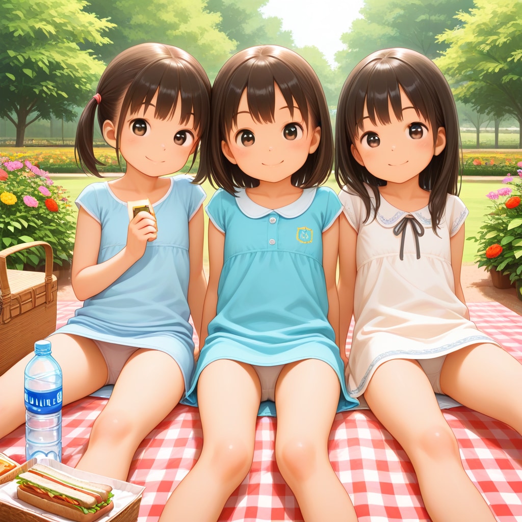 ３人でピクニック