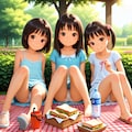 ３人でピクニック 7枚目