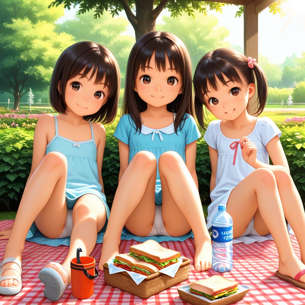 ３人でピクニック